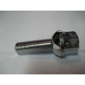   Kerékcsavar M12x1.25x30, rádiuszos, fényes króm bevonattal