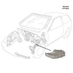   Lengőkar rögzitő- hossztartó gerenda eleje - bal - Suzuki Swift II. - Suzuki 6811841