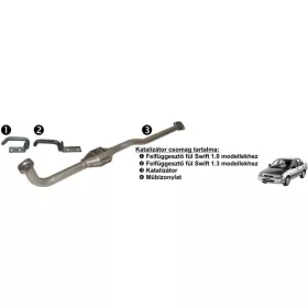   Katalizátor leömlőcsővel - Suzuki Swift 1.0, 1.3 (Katce2-015) - Lengyel