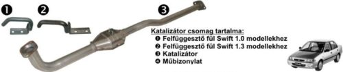 Katalizátor Leömlöcsövel Swift 1.0, 1.3 /Katce2-015/ Lengyel / (Suzuki)