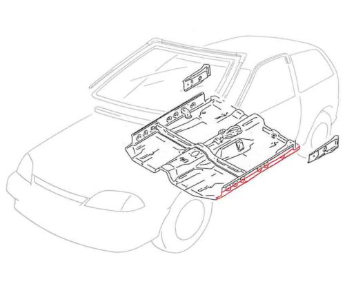 Fenéklemez Javitó Perem Bal 3.Ajtós 6811751 (Suzuki)