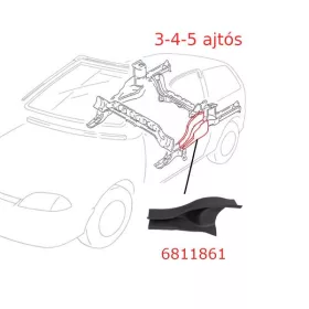   Hosszt. Gerenda Hátsó Rugótányér Fölöt Bal 6811861 Suzuki Swift II
