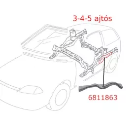   Lengéscsillapító torony gerenda merevítő pánt - bal - Suzuki Swift II - 6811863