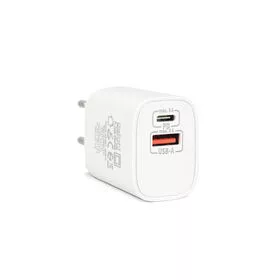USB + Type-C PD 20W hálózati gyorstöltő fekete (55041WH)