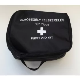   C típusú elsősegély felszerelés gyöngyvászon táskában