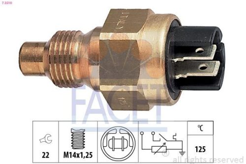 Féklámpa kapcsoló – FACET 7.1035 – M12x1,5 menetű, mechanikus működtetésű (Opel)