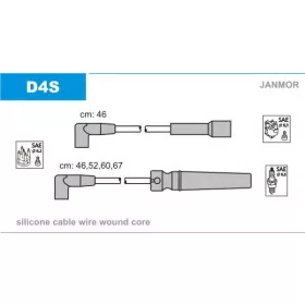   Daewoo D4S gyújtókábel garnitúra – 5 vezetékes készlet - (kompatibilitás: lásd a leírásban)