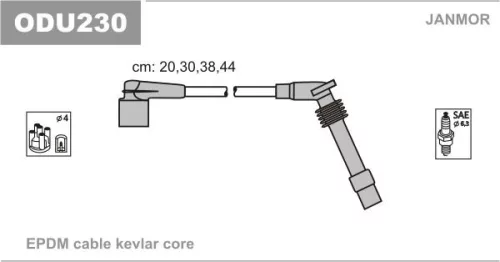 MAXGEAR gyújtókábel készlet 53-0041