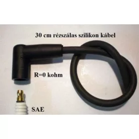   MS-2 szerelt gyújtókábel – 50 cm, szilikon szigeteléssel, 90°-os csatlakozókkal (kompatibilitás: lásd a leírásban!)
