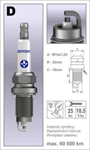 BRISK DOX15LE-1 gyújtógyertya