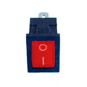 Világítós szögletes billenőkapcsoló, kicsi, piros, 12V