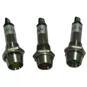LED-es ellenőrző lámpa, 12V/24V, piros