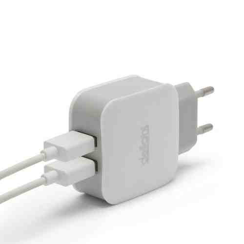 Adapter hálózati 2 usb  fehér 55045-2wh             elektromos