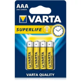VARTA Superlife AAA szén-cink mikroelem, 1,5V, 4 db/csomag