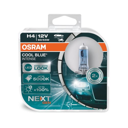 OSRAM Cool Blue Intense Next Gen H4 12V 60/55W Halogén Izzó (2 db)