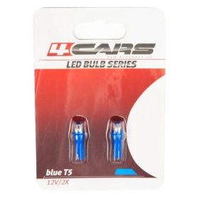 4Cars 12V T5 LED műszerfal izzó, kék, 2 db