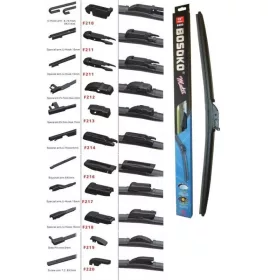   Bosoko 19" (480mm) Multi Ablaktörlő Lapát 9 Adapterrel