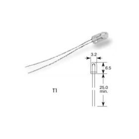   Műszerfal izzó – 12V 30mA – T1 – Ø3.1mm H:10mm – 856TB – Elta