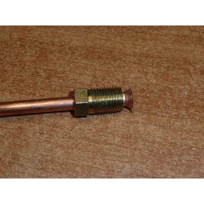 Fém fékcső 46 cm, 10x1 mm tölcséres/kúpos csatlakozással (Trabant 1.1)