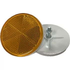 Sárga kerek prizma, csavarozható, 60 mm