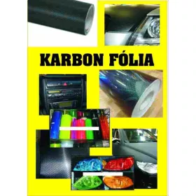 Öntapadós 3D Karbon Fólia – Fekete, 50 cm x 150 cm