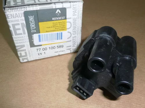 Gyújtótekercs – SAGEM (Renault 7700100589), 2-szikrás, 1–4. hengerhez (kompatibilitás: lásd a leírásban!)
