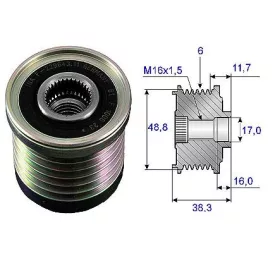   Generátor szabadonfutó INA 535003010 (4417574) (Mitsubishi, Nissan, Opel, Renault, Volvo)