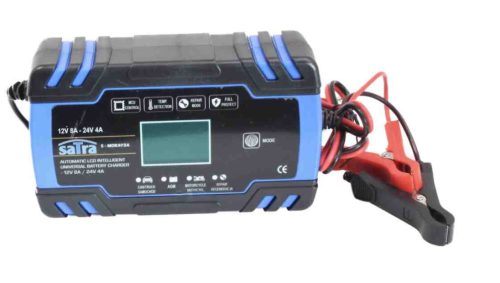 Akkutöltő intelligens 12-24V 8/4A LCD – S-MORAY 8A Satra