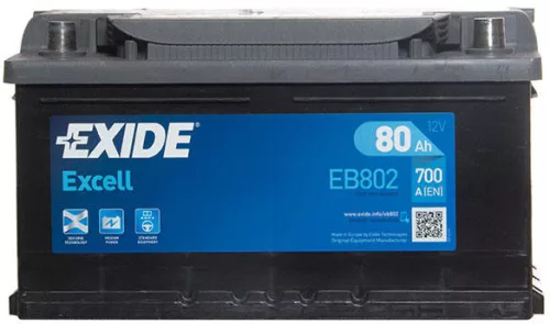 Exide Excell EB802 80Ah 700A Akkumulátor