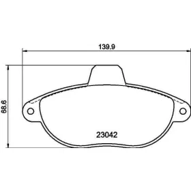   Első fékbetét készlet – (REMSA 23042 190) (LPR 05P346) (Citroen, Fiat, Peugeot)
