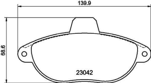 Első fékbetét készlet – (REMSA 23042 190) (LPR 05P346) (Citroen, Fiat, Peugeot)