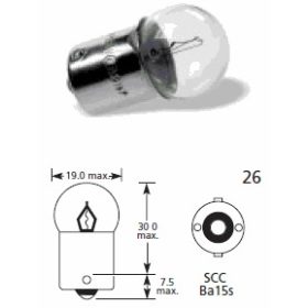 Lucas LLB207T 12V 5W BA15s R5W izzó