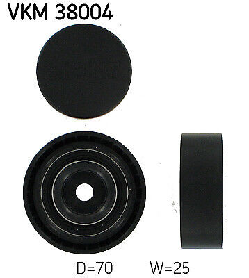 Vezérműszíj vezetőgörgő – VKM 38004 (70 x 25 mm) – 11281748131 / 02.02.007 (BMW, SKODA)