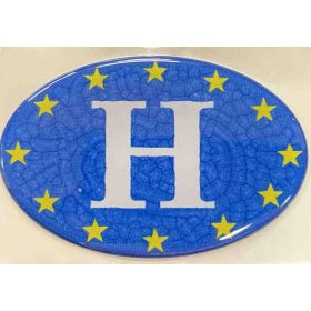 H kicsi ovál műgyantás 3 – matrica