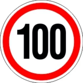Sebességhatároló matrica 100km/h – 566