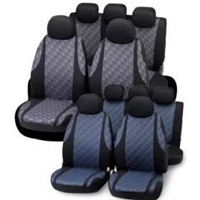 Üléshuzat szett – Jacquard, fekete-kék – 10024