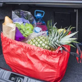   Bevásárló zsák autóba, bevásárlókocsira rögzíthető