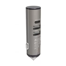   Szivargyújtó töltő 2 USB és 1 USB-C porttal, 3,4A (30213)