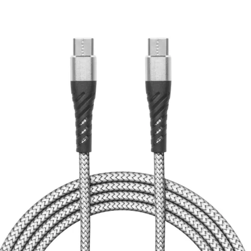 Delight 55435-1 USB-C Adat- és Töltőkábel, 1 m, Fehér
