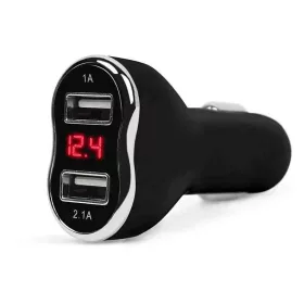   Autós szivargyujtó adapter 2xusb, feszmérövel fekete 55054bk