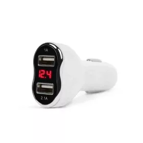   Autós szivargyujtó adapter 2xusb, feszmérövel fehér 55054wh