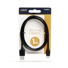 Adatkábel USB-C 1m fekete – 55550BK-1