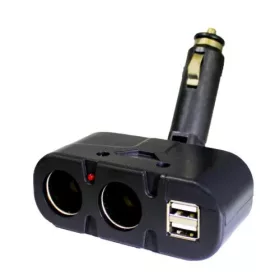   Kettős szivargyújtó elosztó és USB töltő, 12-24V (AE-WF033)