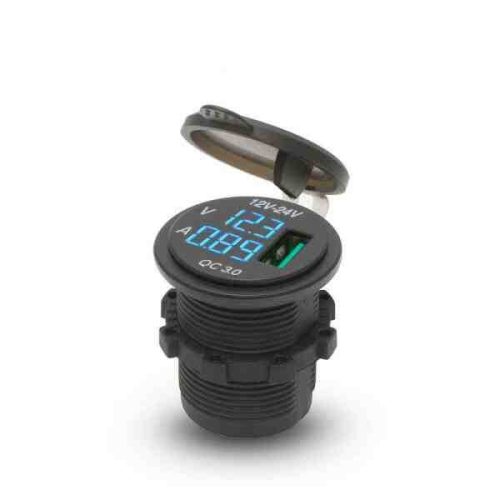 USB szivargyújtó adapter feszültségmérővel beépíthető 54927BL