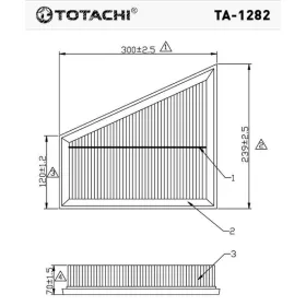   Ta-1282 Totachi levegőszűrő Ford Mondeo 4 Volvo S80 C30161 SB2213