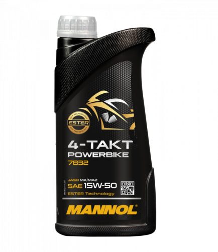 Mannol 4-Takt Powerbike 4T 15W50 1L 7832 Api Sm Jaso Ma/Ma2 Ducati Yamaha Suzuki Honda (Suzuki)