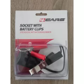   Szivargyújtó aljzat akkumulátor csipesszel, 12/24V (96719)