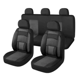  11 részes univerzális üléshuzat szett - légzsák kompatibilis - fekete/fehér (203-3BKW)