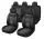 11 részes univerzális üléshuzat szett - légzsák kompatibilis - fekete/fehér (203-3BKW)