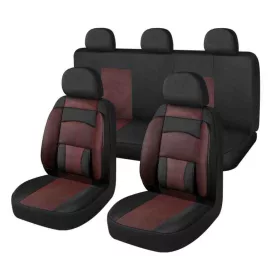   11 részes univerzális üléshuzat szett - légzsák kompatibilis - fekete/piros (203-3BR)
